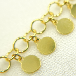 Load image into Gallery viewer, Gold Plated 925 Sterling Silver Dangle Disc Chain