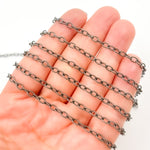 Load image into Gallery viewer, Black Rhodium Sterling Silver Twisted Oval Link Chain