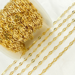 Load image into Gallery viewer, Gold Plated 925 Sterling Silver Flat Marina Link Chain.