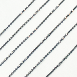 Load image into Gallery viewer, Black Rhodium 925 Sterling Silver Satellite 3 Cubes Chain