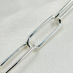 Load image into Gallery viewer, Sterling Silver Smooth Paperclip Link Chain