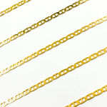 Load image into Gallery viewer, 14k Solid Gold Flat Marina Link Chain