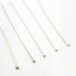Load image into Gallery viewer, Gauge White Sterling Silver Flat 2 Inch Headpin
