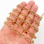 Load image into Gallery viewer, Gold Plated Sterling Silver Twisted Round Link Chain