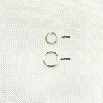 Load image into Gallery viewer, 925 Sterling White Silver Open Jump Ring 24 Gauge 3mm