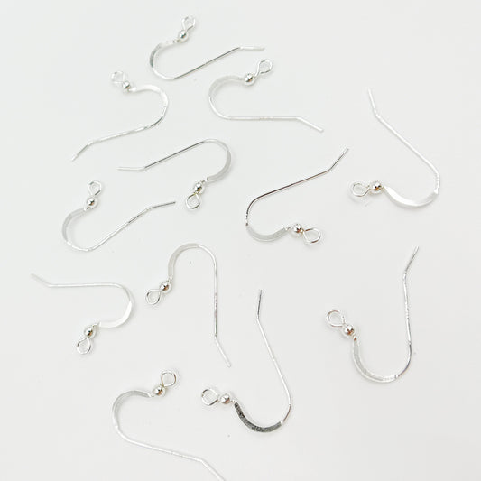 Sterling Silver Fish Hook with Ball Ear Wire