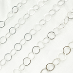 Load image into Gallery viewer, Sterling Silver Flat Round Link Chain