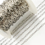 Load image into Gallery viewer, Oxidized Sterling Silver Smooth Paperclip Chain