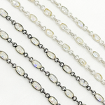Load image into Gallery viewer, Cubic Zirconia Small Oval Shape Connected Chain