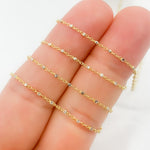 Load image into Gallery viewer, 14K Solid Gold Satellite Chain