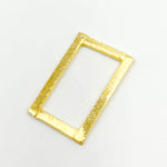Load image into Gallery viewer, Gold-plated Sterling Silver Brushed Rectangle Connector