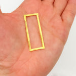 Load image into Gallery viewer, Gold-plated Sterling Silver Brushed Rectangle Connector