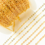 Load image into Gallery viewer, 14k Gold Filled Flat Round Link Chain