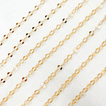 Load image into Gallery viewer, 14K Gold Filled Flat Oval Link Chain