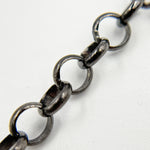 Load image into Gallery viewer, Black Rhodium Sterling Silver Rolo Chain