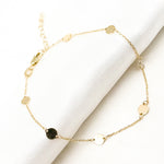 Load image into Gallery viewer, 14K Solid Gold Disc Necklace, Bracelet, and Anklet