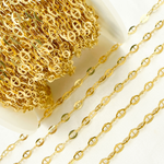 Load image into Gallery viewer, Gold Plated 925 Sterling Silver Flat Marina Link Chain.