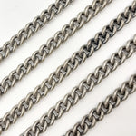 Load image into Gallery viewer, Oxidized Sterling Silver Smooth Curb Chain