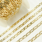 Load image into Gallery viewer, Gold Plated 925 Sterling Silver Ultra Flat Paperclip Link Chain
