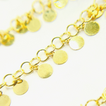 Load image into Gallery viewer, Gold Plated 925 Sterling Silver Dangle Disc Chain