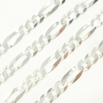Load image into Gallery viewer, 925 Sterling Silver Flat Figaro Chain
