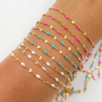 Load image into Gallery viewer, 14K Gold Filled Enamel Marina Link Chains
