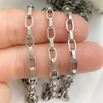 Load image into Gallery viewer, Oxidized Sterling Silver Flat Box Chain
