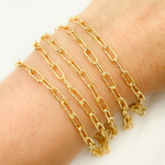 Load image into Gallery viewer, Gold Plated Sterling Silver Diamond Cut Paperclip Chain