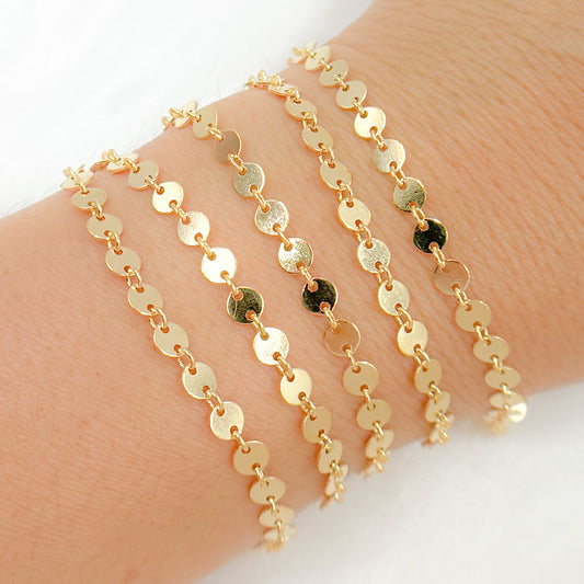 14K Gold Filled Disc Chain