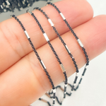 Load image into Gallery viewer, Oxidized 925 Sterling Silver Satellite Tube Chain