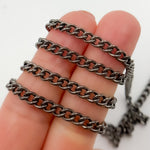 Load image into Gallery viewer, Oxidized Sterling Silver Curb Chain