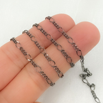 Load image into Gallery viewer, V231BR. Oxidized Sterling Silver Long & Short Link