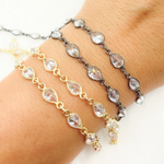 Load image into Gallery viewer, Cubic Zirconia Pear Shape Connected Chain