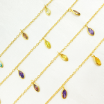 Load image into Gallery viewer, Multi Color Cubic Zirconia Marquise Shape Dangle Chain