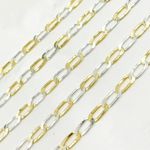 Load image into Gallery viewer, Gold Plated 925 Sterling Silver Flat Paperclip Chain