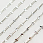 Load image into Gallery viewer, Sterling Silver Curb Chain with Textured Disc Link