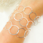 Load image into Gallery viewer, Sterling Silver Flat Round Link Chain