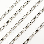 Load image into Gallery viewer, Oxidized Sterling Silver Oval and Round Links Chain