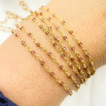 Load image into Gallery viewer, Garnet Gemstone Wire Wrap Chain