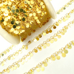 Load image into Gallery viewer, Gold Plated 925 Sterling Silver Dangle Disc Chain