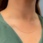 Load image into Gallery viewer, 14K Solid Gold Flat Curb Chain