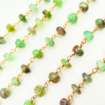 Load image into Gallery viewer, Chrysoprase Gold Plated Wire Chain