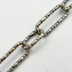 Load image into Gallery viewer, Oxidized Sterling Silver Hammered Long and Short Chain