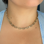 Load image into Gallery viewer, 14K Yellow Hollow Gold Flat Paperclip Chain