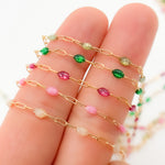 Load image into Gallery viewer, 14k Gold Filled Enamel Satellite Chains