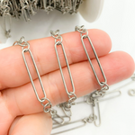 Load image into Gallery viewer, Oxidized Sterling Silver Paperclip and Round Link Chain.