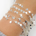 Load image into Gallery viewer, Sterling Silver Dangle Disk Chain