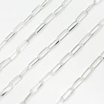 Load image into Gallery viewer, Sterling Silver Diamond Cut Paperclip Chain