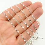 Load image into Gallery viewer, Sterling Silver Flat Marina Link Chain