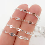 Load image into Gallery viewer, Sterling Silver Flat Marina Link Chain